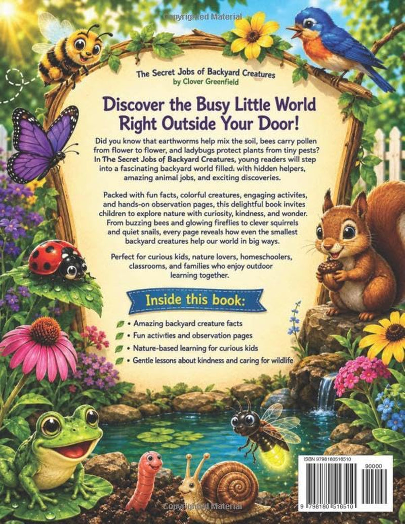 The Secret Jobs of Backyard Creatures: A Curious Kid’s Guide to the Hidden Workers Crawling, Flying, Digging, and Singing Nearby