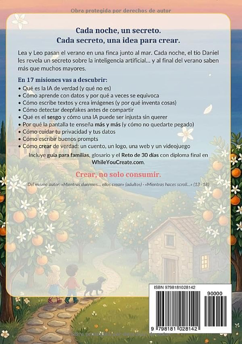 Mientras sueñas - Inteligencia artificial para niños: Un cuento de verano para aprender a usar la IA y crear con ella (8–12 años) (IA para toda la familia) (Spanish Edition)