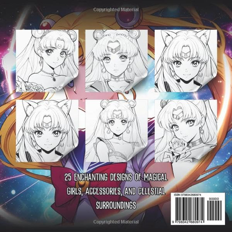 Moonlight Magic: 25 Enchanting Designs of Magical Girls, Accessories, and Celestial Surroundings