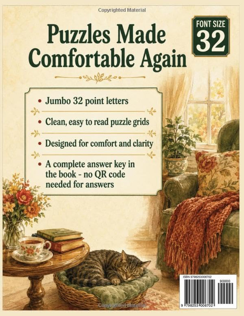 Easy Giant Word Search for Seniors: Extra Large 32-Point Print Word Puzzles for Relaxation and an Active Mind (Discover & Solve Word Search Series)