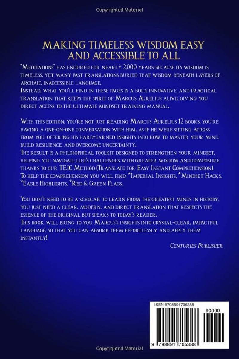 Marcus Aurelius Meditations: Transformative Translation. Modern Stoicism Mindset For Focus, Discipline, Calm, and Success
