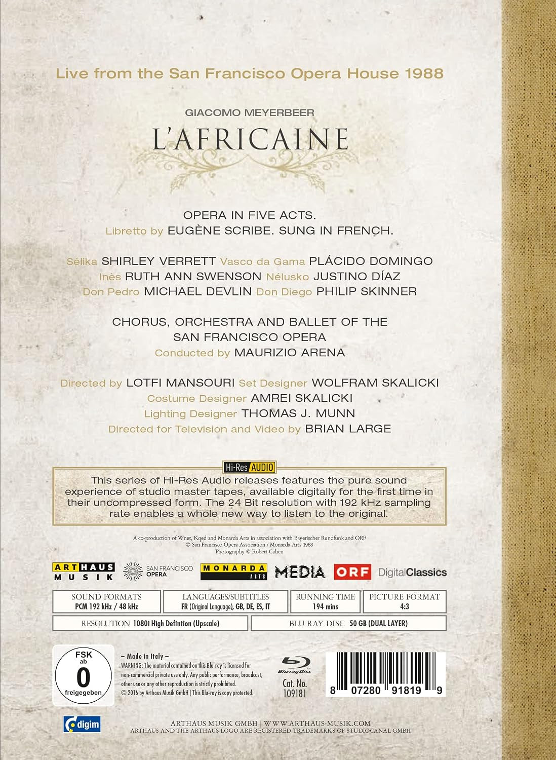 Orchestra, Ballet and Chorus of the Salzburger Festspiele - Lafricaine