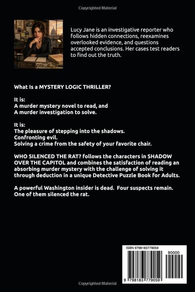 MYSTERY LOGIC THRILLER - SHADOW OVER THE CAPITOL: A Detective Puzzle Book for Adults - Join Lucy Jane's Deduction Puzzles for Mystery Lovers (The Lucy Jane Case Files™)