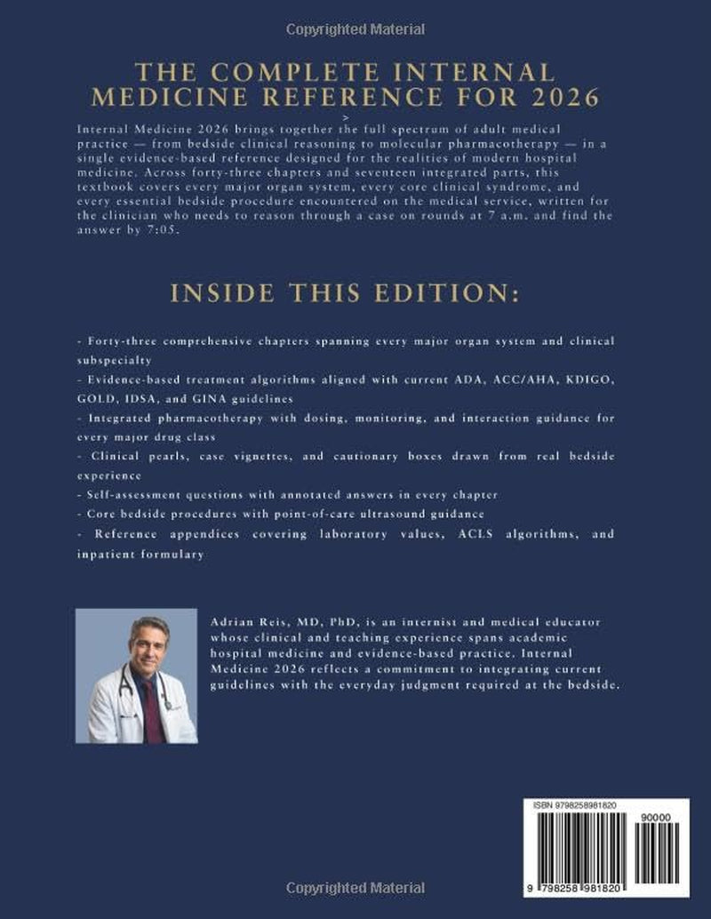 Internal Medicine 2026: A Comprehensive Clinical Textbook: Pathophysiology, Diagnosis, Pharmacotherapy and Hospital Medicine - An Evidence-Based Guide for Physicians, Residents and Medical Students