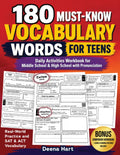 180 Must-Know Vocabulary Words for Teens: Daily Activities Workbook for Middle School & High School with Pronunciation, Real-World Practice and SAT & ACT Vocabulary