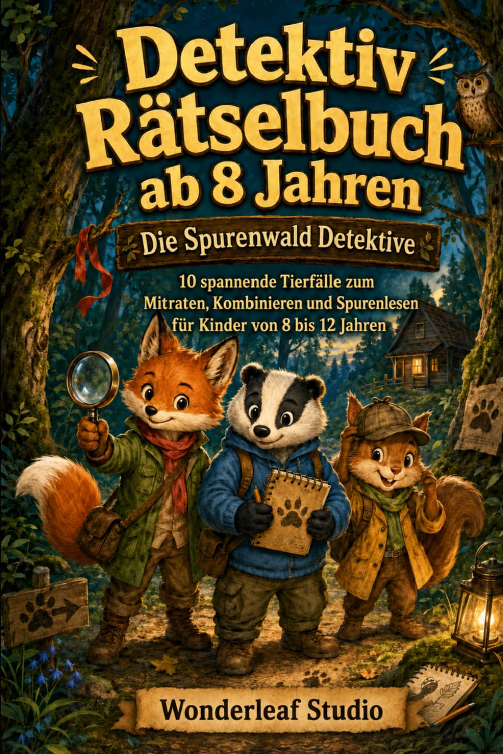 Detektiv Rätselbuch ab 8 Jahren: Die Spurenwald Detektive: 10 spannende Tierfälle zum Mitraten, Kombinieren und Spurenlesen für Kinder von 8 bis 12 Jahren (German Edition)