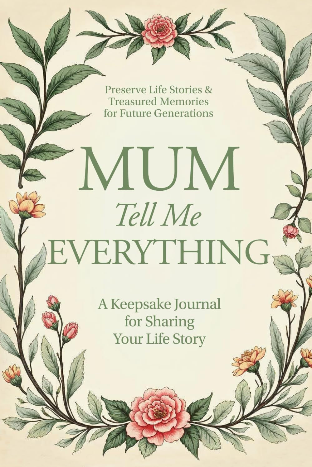 Mum, Tell Me Everything: A Keepsake Journal for Sharing Your Life Story (Tell Me Everything Guided Memory Books)