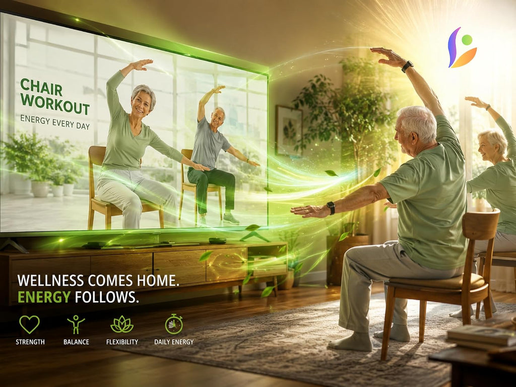 Chair Workout DVD for Seniors 55+ with Resistance Band Included – Easy Low Impact Seated Exercise Program for Strength, Balance, Mobility & Daily Energy – Senior Fitness Home Workout Kit