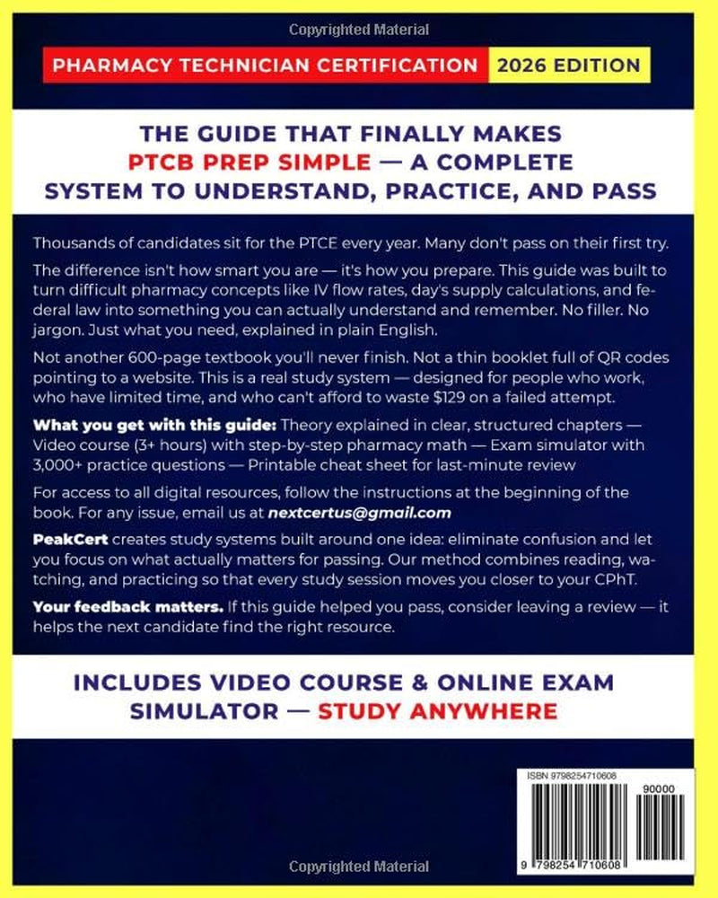 PTCB Exam Prep: 3,000+ Questions, Step-by-Step Video Course & Online Exam Simulator — The Complete Study System for Pharmacy Technician Certification