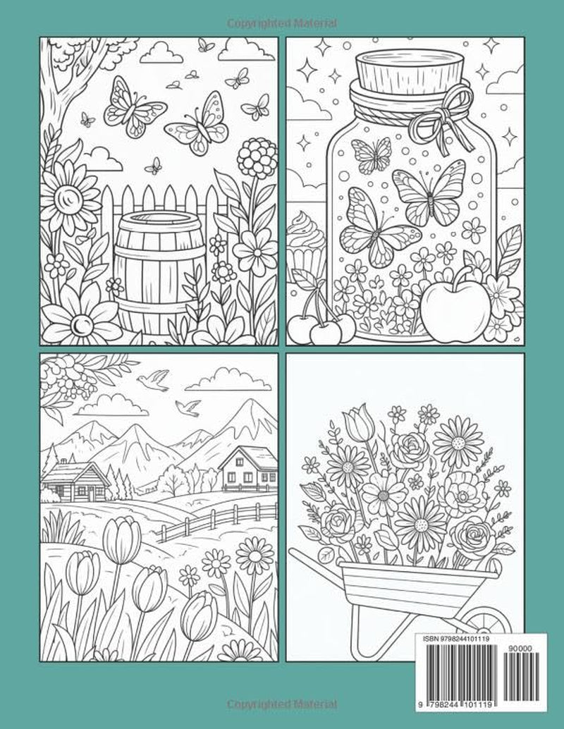 New 2026 Spring Adult Coloring Book: Relax, Easy and Fun Spring Coloring Book for Adults and Seniors with Beautiful Large Print Designs for Relaxation