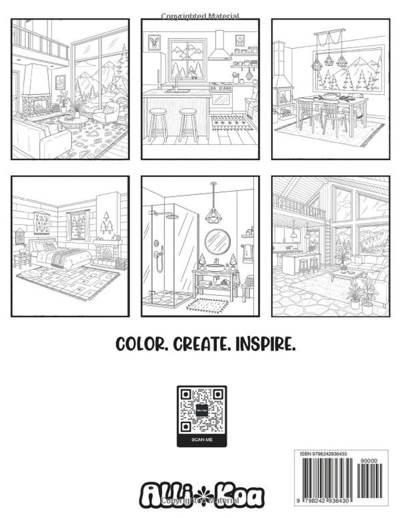 Scandinavian Interior Design Coloring Book: Cozy Hygge Interiors To Color For Color Rendering Practice, Mindful Relaxation, And Design Inspiration (The Interior Design Coloring Book Collection)