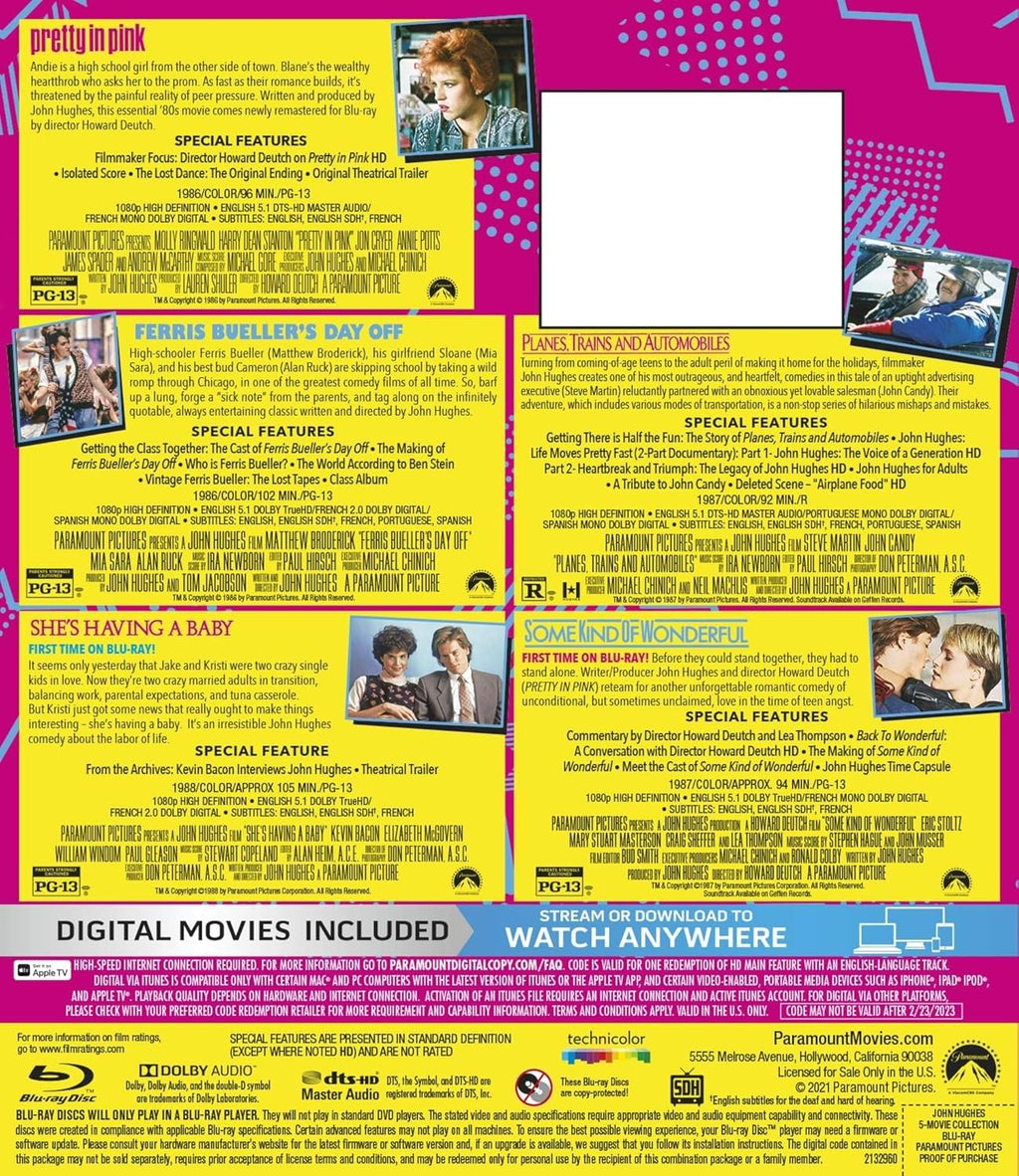 John Hughes 5-Movie Collection (Blu-ray + Digital)