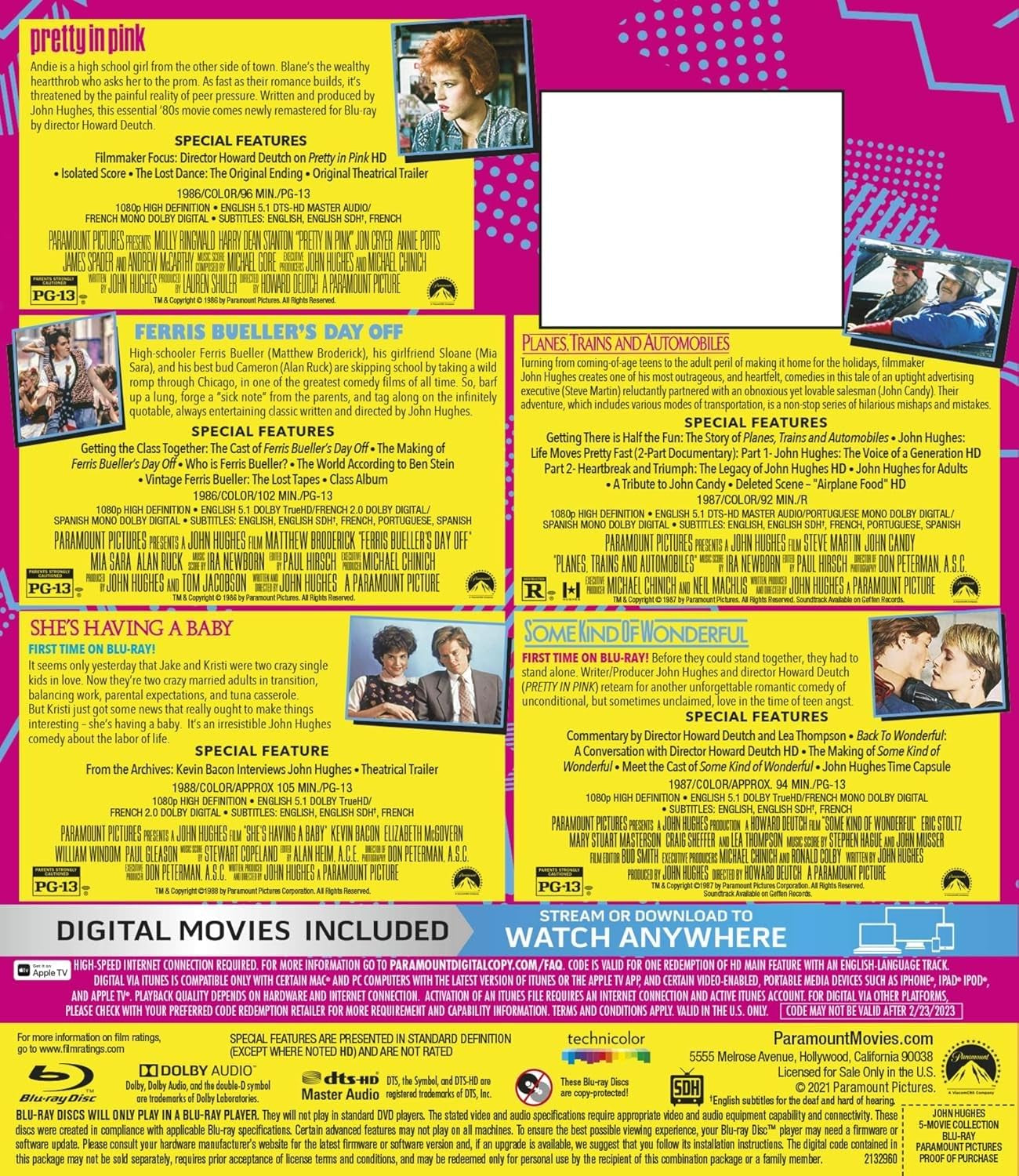 John Hughes 5-Movie Collection (Blu-ray + Digital)