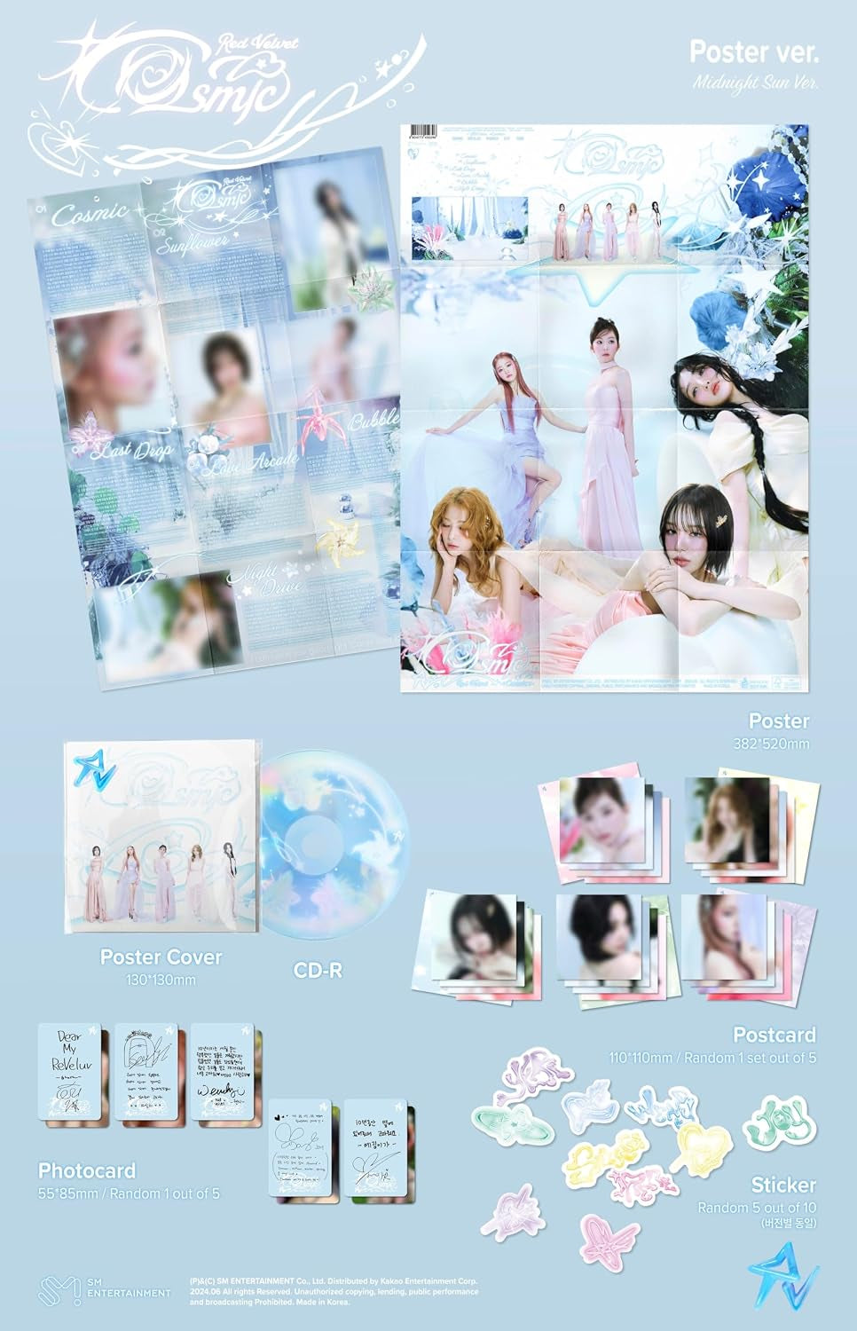 Cosmic - Poster Random Cover Version - incl. 5 Stickers, 4 Postcards + Photocard