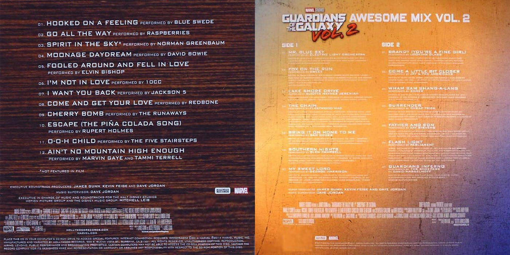 Guardians of the Galaxy Awesome Mix Vol. 1-2 - Complete Movies Soundtrack Audio CDs with Bonus Art Card