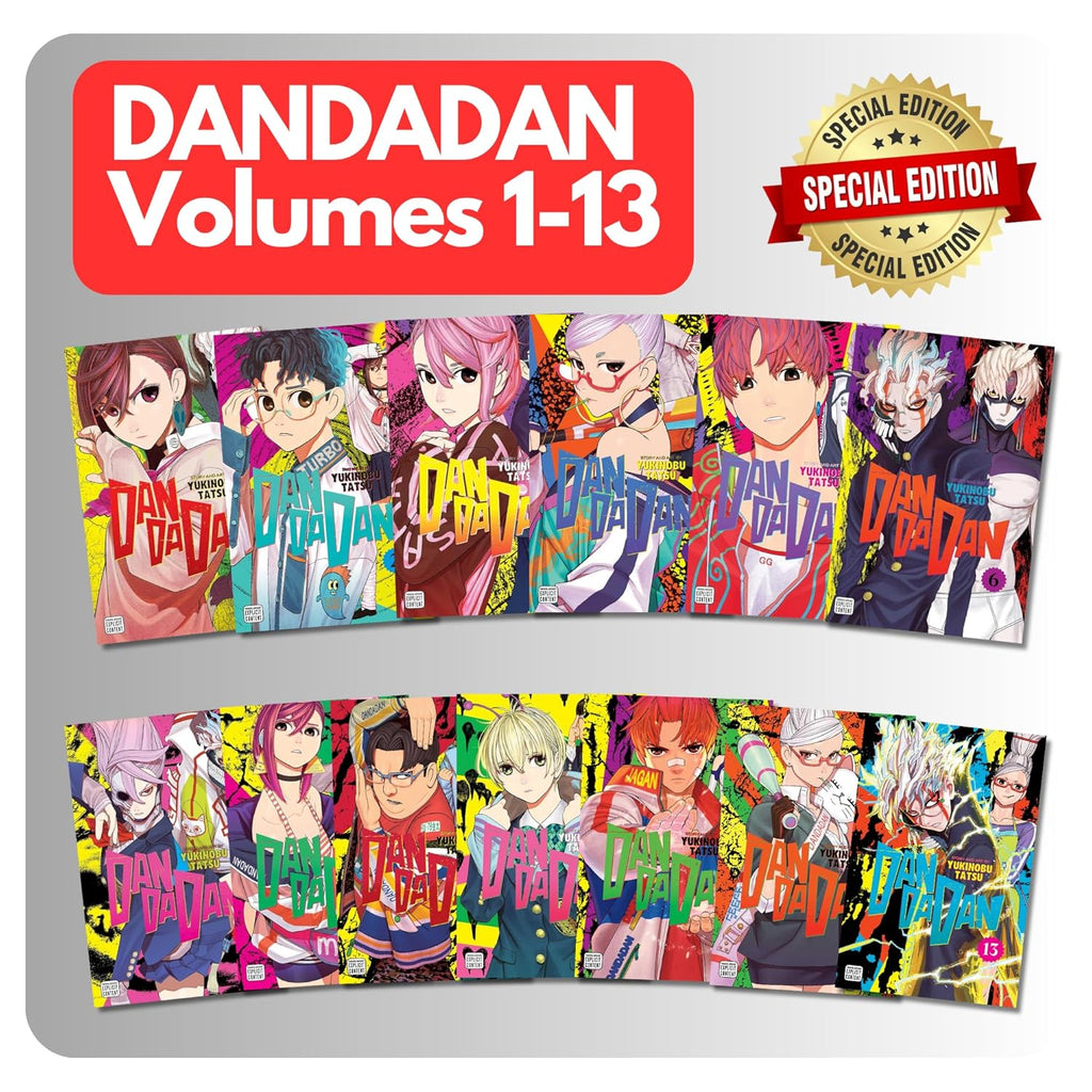 DANDADAN Volumes 1-13 Ultimate Book Collection Manga Set by Yukinobu Tatsu | Ultimate Manga Bundle | English Language Edition | Collector’s Pack