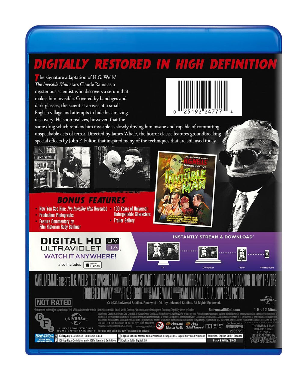 The Invisible Man (1933) [Blu-ray]