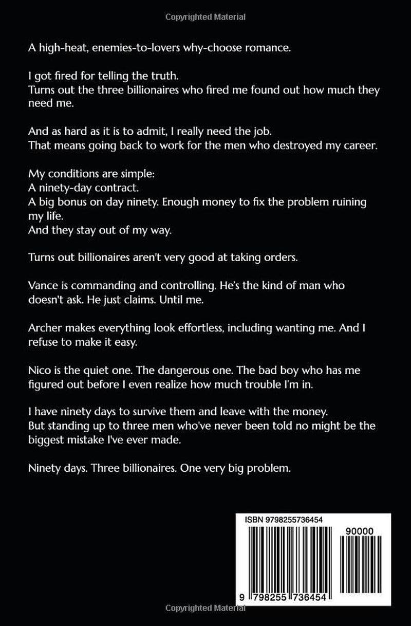 Working for the Billionaire Triplets: A Billionaire Boss Why Choose Romance (Her Enemies-to-Lovers Billionaires)