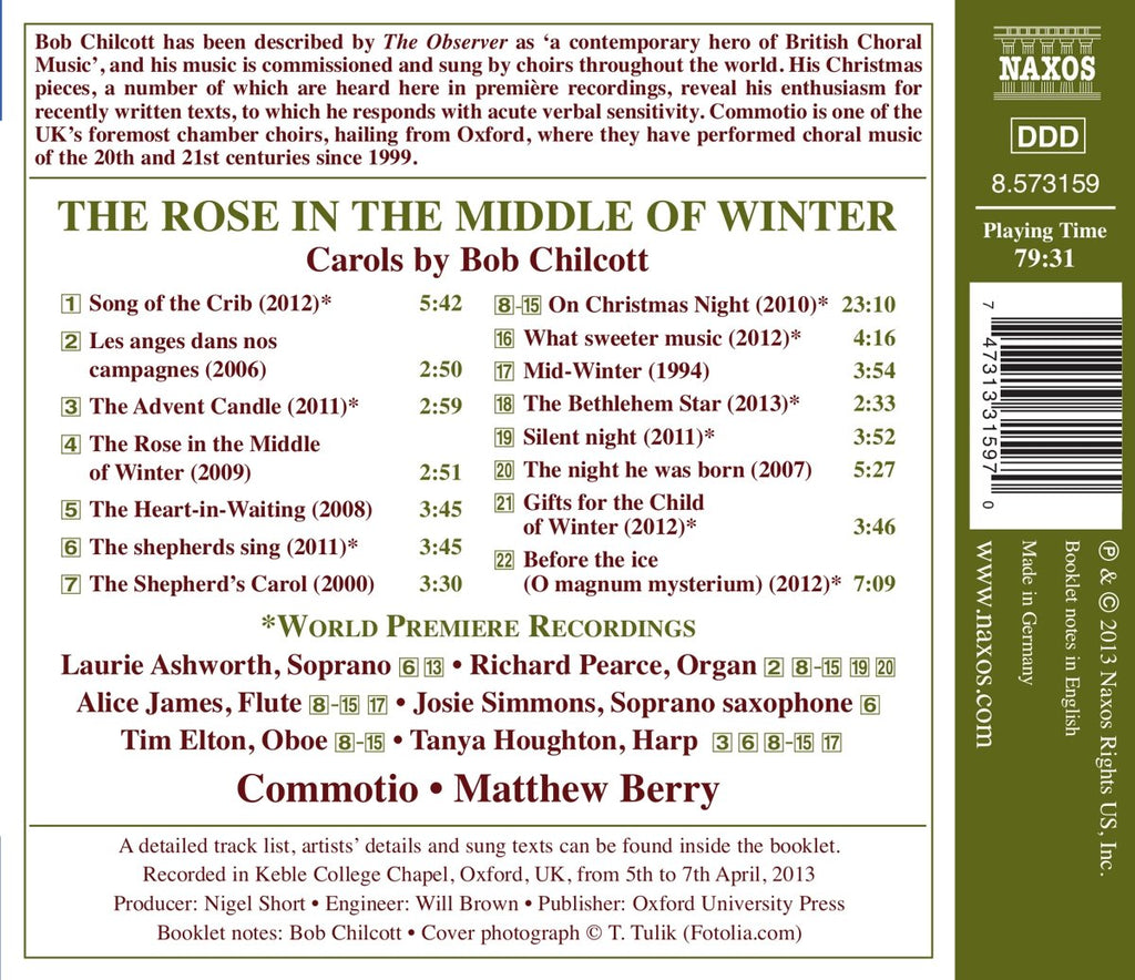 Rose in the Middle of Winter - Carols By Bob