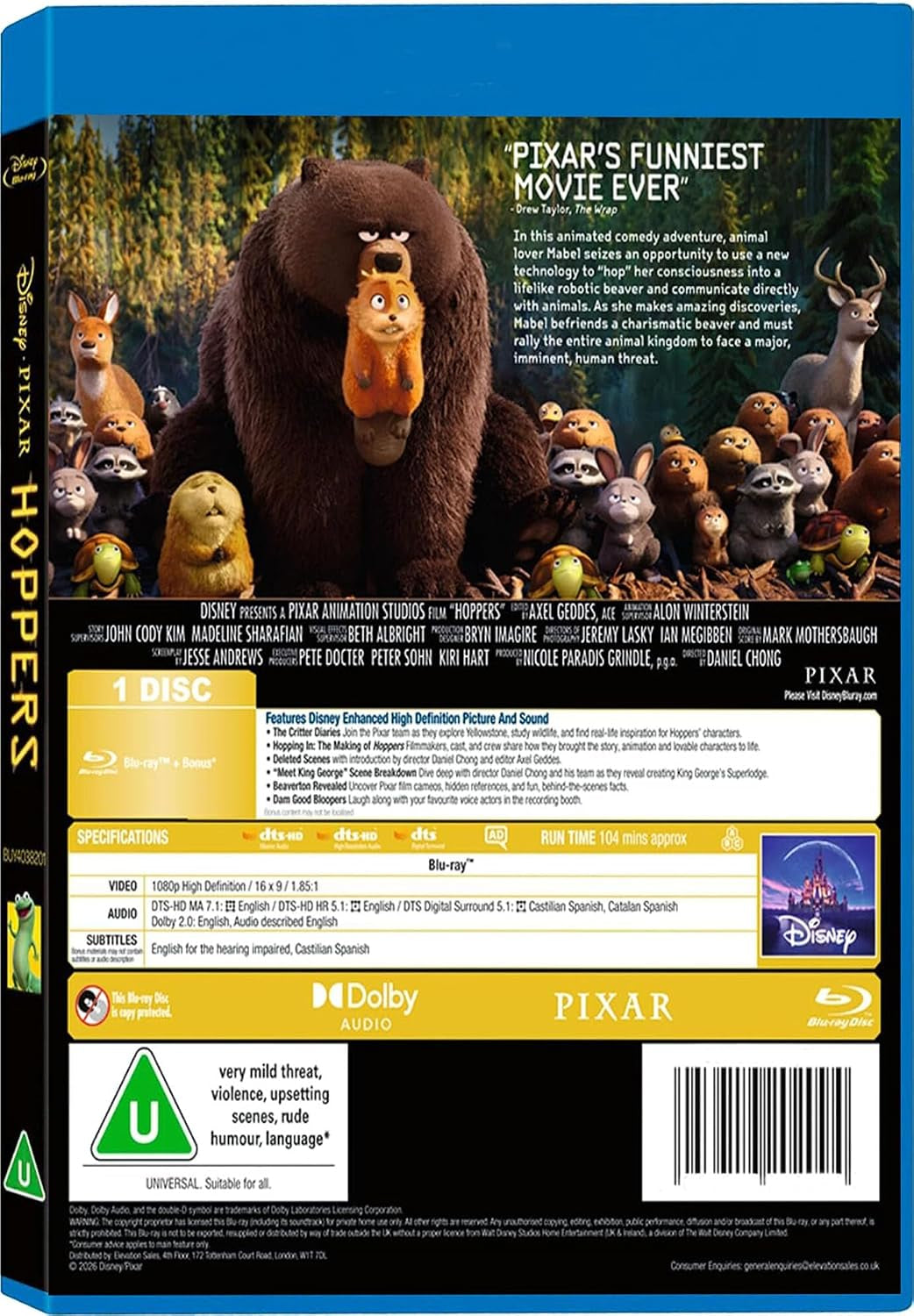 Hoppers (Bonus Features) [Blu-ray] [Region Free]