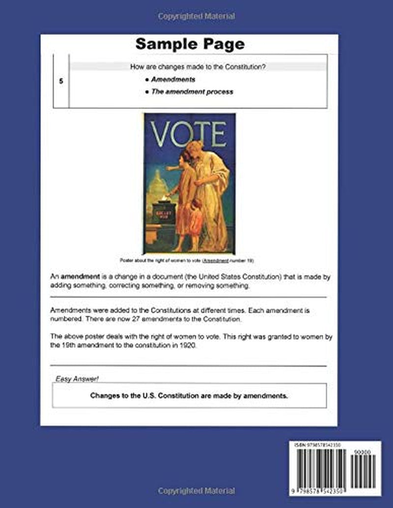 New Citizenship Test 128 Questions Illustrated And With Easy Answers: Fast and easy way to remember the Official 128 Civics Questions and Answers