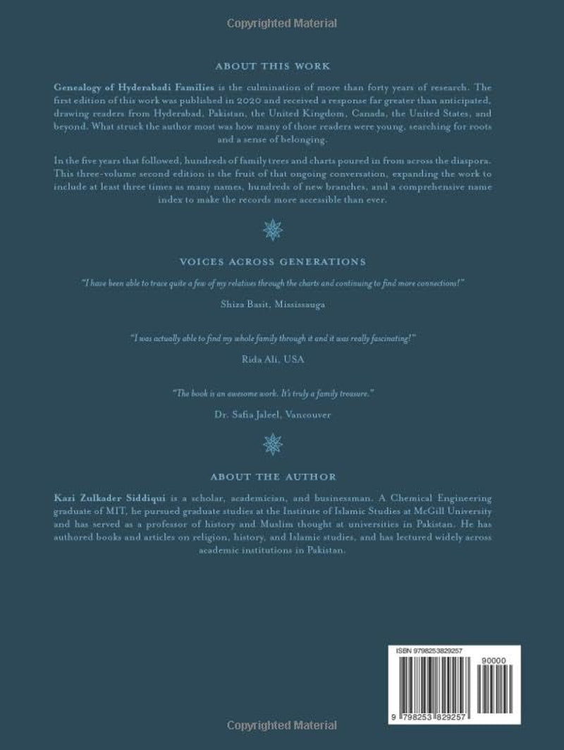 Genealogy of Hyderabadi Families, 2nd Edition, Vol.3: Bibliography & Name Index (Genealogy of Hyderabadi Families, 2nd edition in 3 volumes)