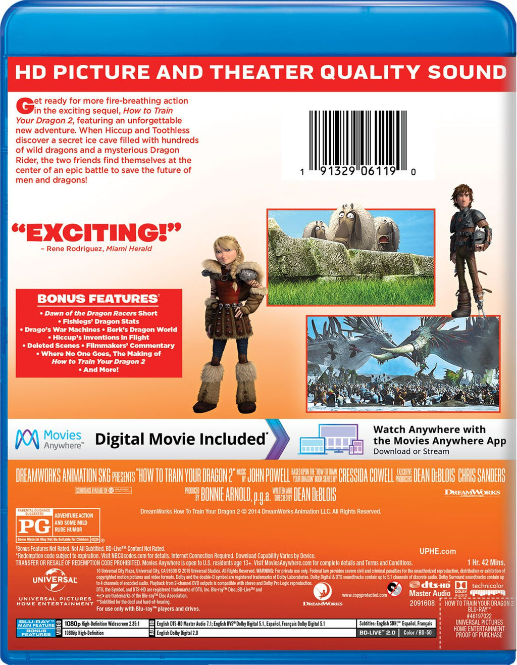 How to Train Your Dragon 2 - Blu-ray + Digital