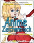 Anime Zeichenblock - 150 leere Seiten in dem typischen Seitenlayout: Der Skizzenblock für kreative Anime- und Manga-Fans (German Edition)