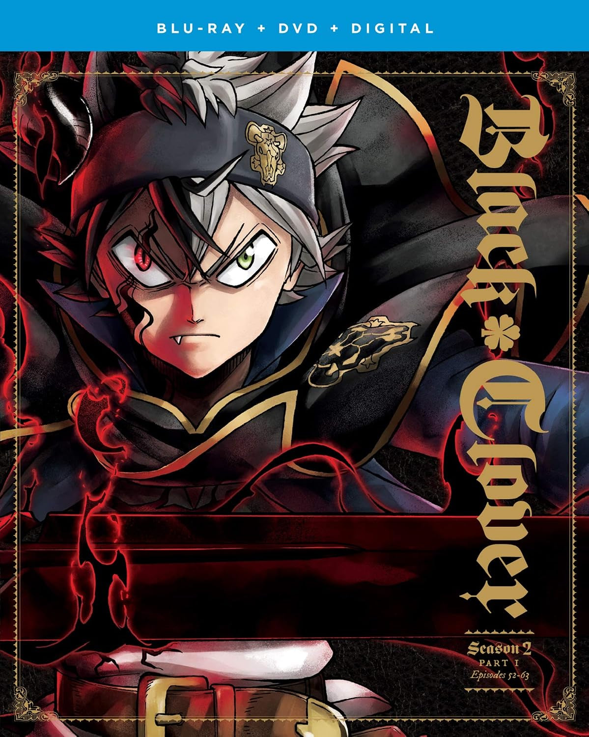 Black Clover (Season 2 Part 1 Eps 52-63) - 4-Disc Set (+ Digital Copy) (Blu-Ray & DVD Combo) [ Blu-Ray, Reg.A/B/C Import - Australia ]