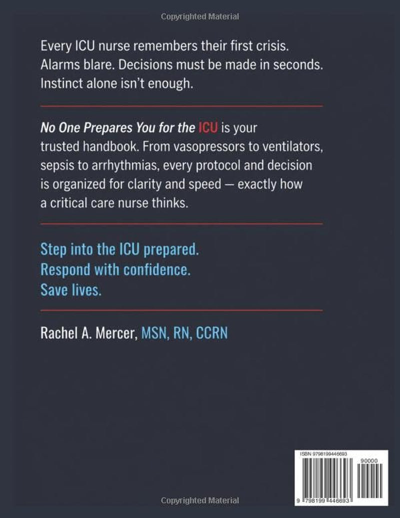 No One Prepares You for the ICU: The Critical Care Nursing Handbook for Vasopressors, Ventilators, Sepsis, Arrhythmias, and High-Stakes Emergencies