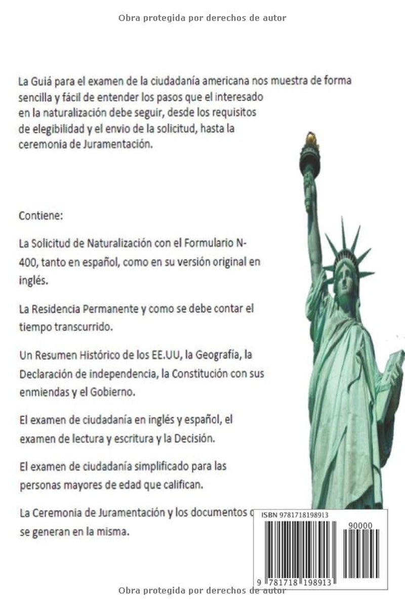 Guía Para El Examen De La Ciudadanía Americana (Spanish Edition)