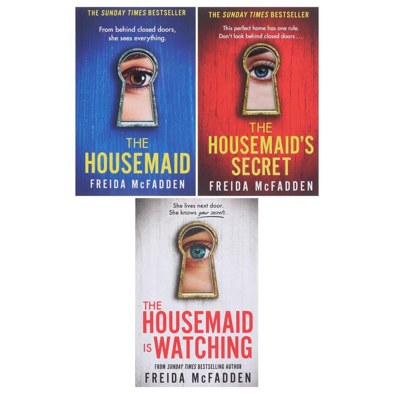 The Housemaid 3-Book Box Set Thriller Bundle -The Housemaid, The Housemaid’s Secret & The Housemaid Is Watching By Freida McFadden Crime, Suspense and Domestic Thriller Collection