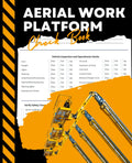 Aerial Work Platform Check Book | pre-use inspection logbook for MEWP, Scissor lifts, Genie Booms, and Cherry Pickers
