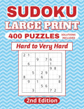 Sudoku Large Print 400 Puzzles, Solutions Included, Hard to Very Hard: Great Gift to Boost Focus, Relaxation & Cognition