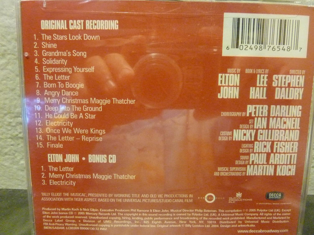 Billy Elliot: The Musical Original Cast Recording Explicit Lyrics
