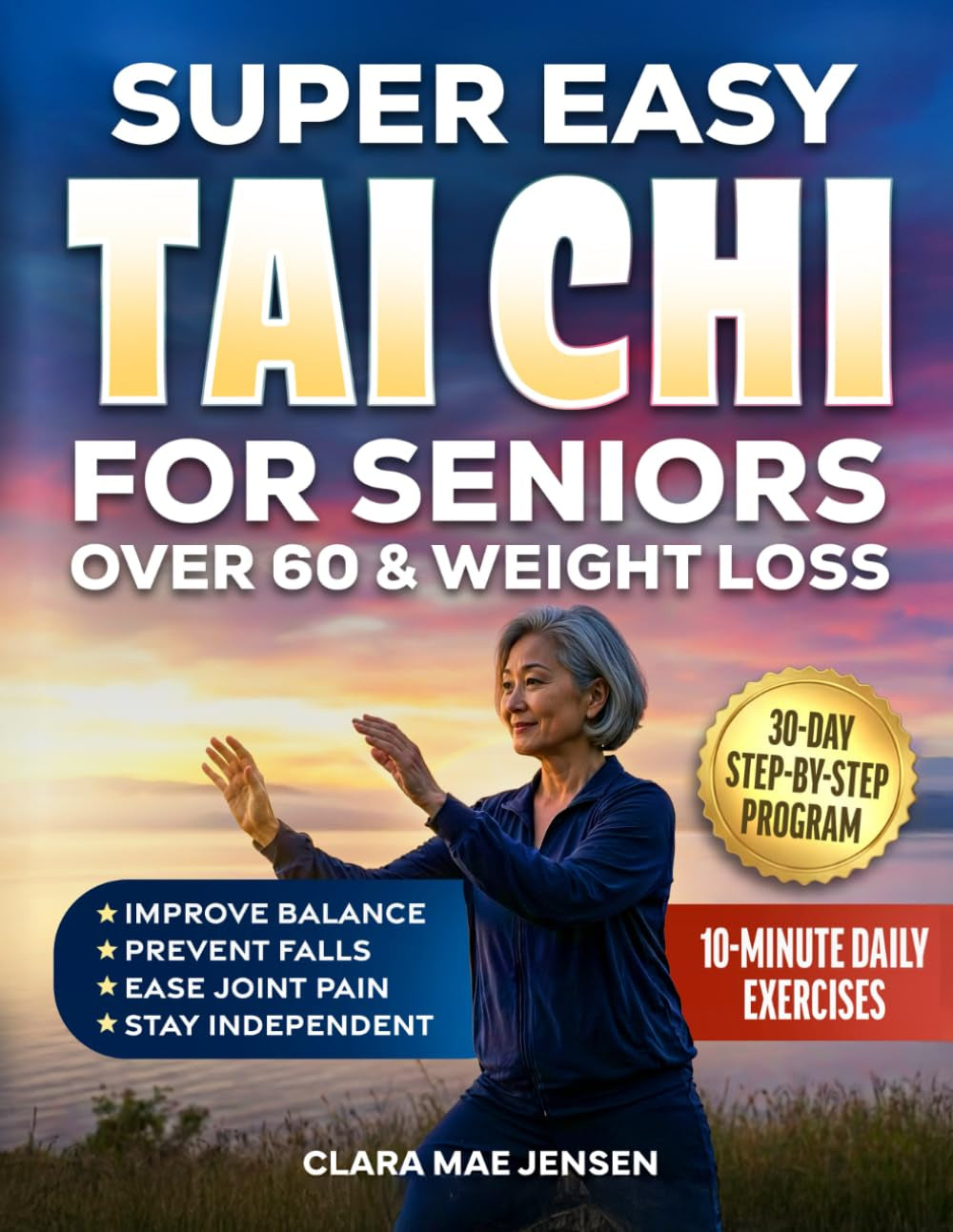 Super Easy Tai Chi For Seniors Over 60 & Weight Loss: Your 30-Day Step-by-Step Program to Improve Balance, Prevent Falls, Ease Joint Pain, and Stay Independent with Easy 10-Minute Daily Exercises