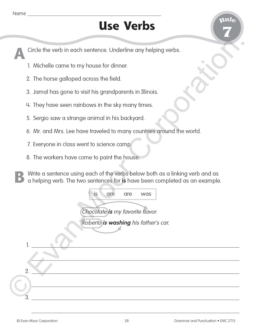Grammar and Punctuation, Grade 5