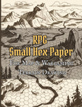 RPG Small Hex Paper For Map & Wargaming Terrain Drawing: 5 in 1 Inch Hexagonal Grid Paper For Role Playing Table Top & War Games | SMALL Hexagons Perfect For Dungeons |