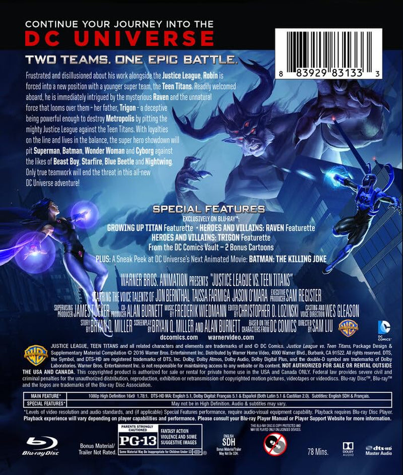 Justice League vs Teen Titans (Deluxe Edition) [Blu-ray]
