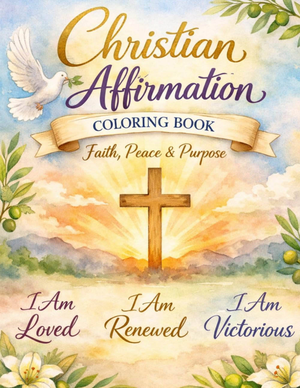 Christian Affirmation Coloring Book: Biblical Affirmations to Remind You of Who You Are in Christ. Connects the coloring directly to personal identity.