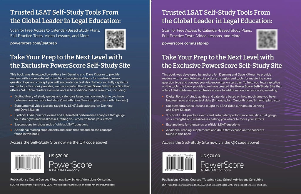 The PowerScore LSAT Bible Duology 2026-2027: Prep Strategies for Each Section of the LSAT – Logical Reasoning and Reading Comprehension
