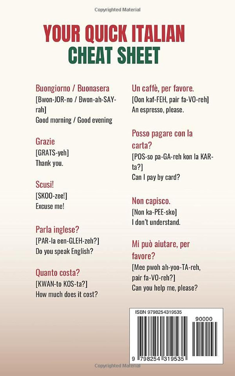 Easy Italian Phrasebook: 1500+ Modern Phrases with Audio and Phonetics to Speak and Understand Real-Life Italian in a Travel-Friendly Size