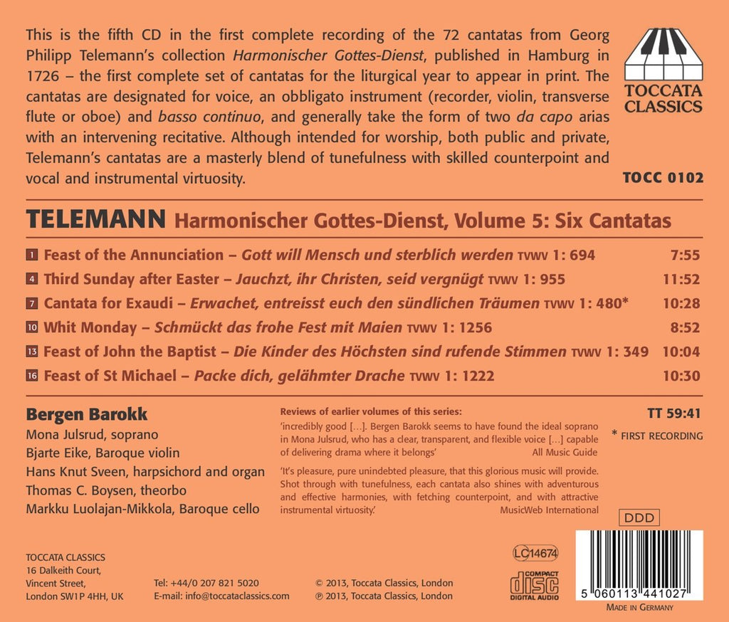 Harmonischer Gottes-Dienst / Six Cantatas 5