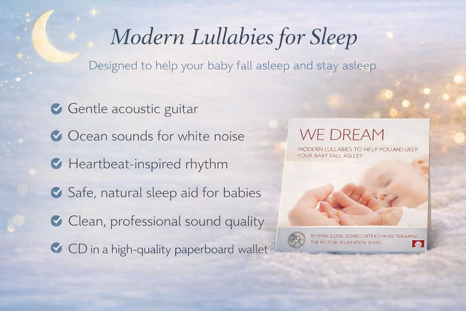 Lullaby Sleep Album, We Dream: Vol. 1 - Supports You and Your Baby Falling Asleep - Soothing Guitar Music with White Noise