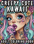 Creepy Cute Kawaii Adult Coloring Book: Horror Pastel Goth Women. Spooky Anime Fashion Looks for Relaxation and Stress Relief