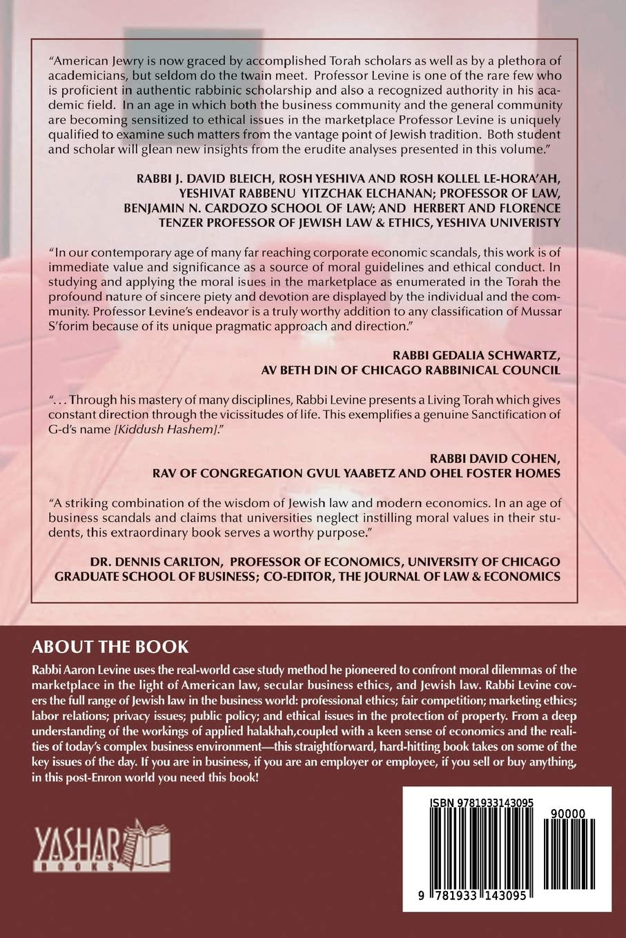 Moral Issues Of The Marketplace In Jewish Law