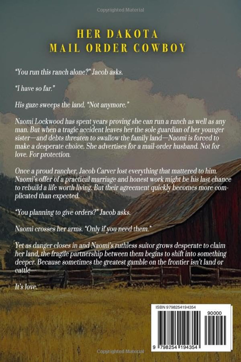 Her Dakota Mail Order Cowboy: A Western Historical Romance Book
