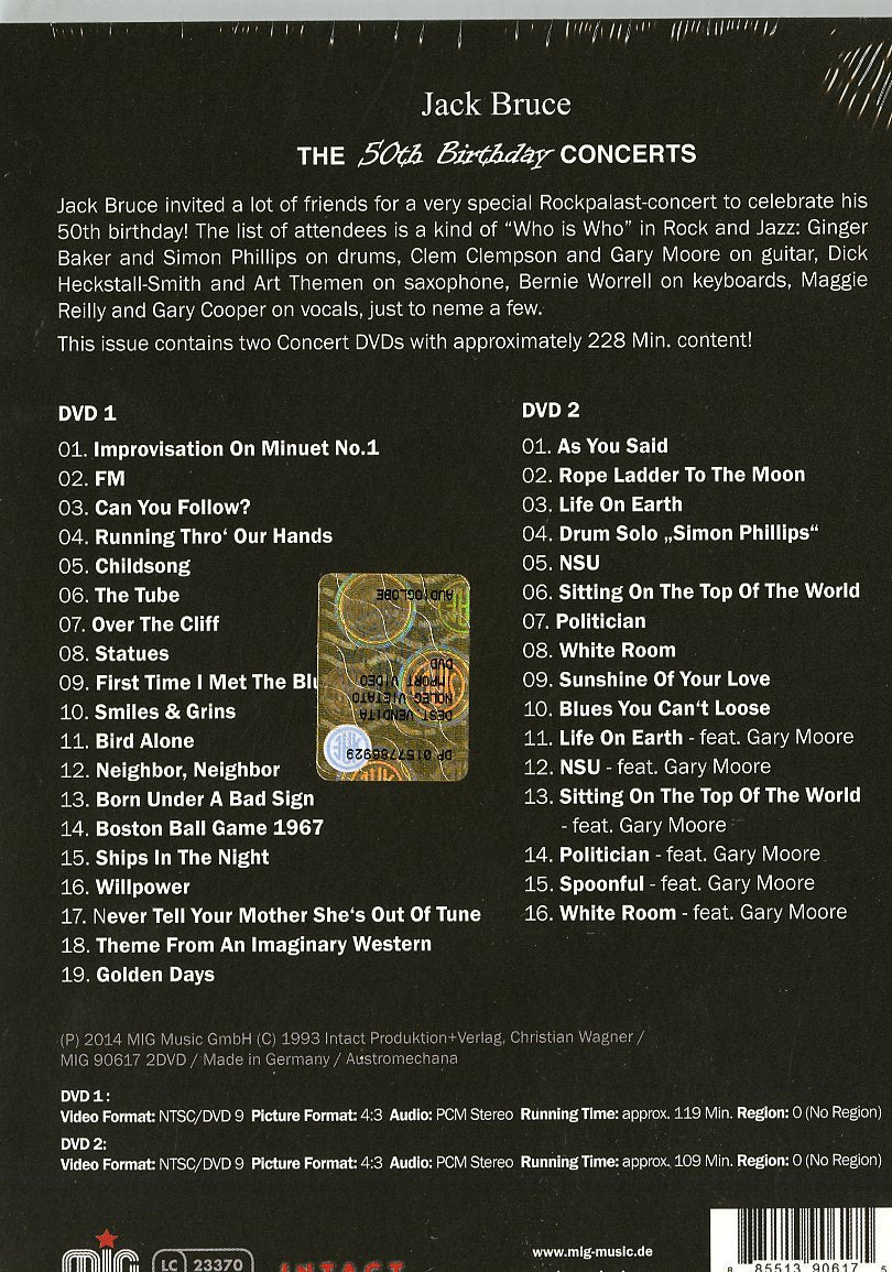 Bruce, Jack - Rockpalast: The 50th Birthday Concerts