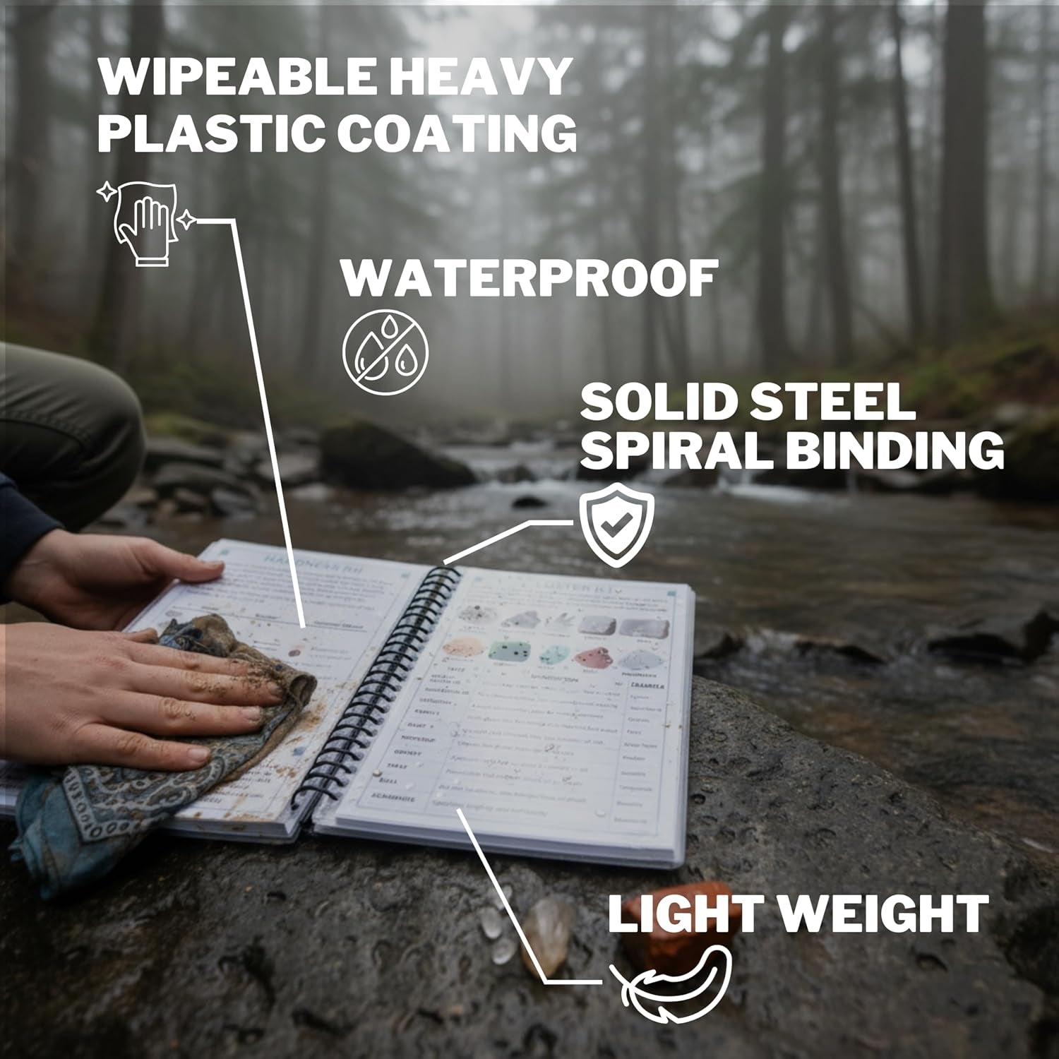 California Rocks And Minerals Identification Field Guide | Waterproof | Easily Find And Identify California Crystals, Rocks, Minerals, and Gems | Ideal for Rockhounds, Hikers, Beginners & Kids