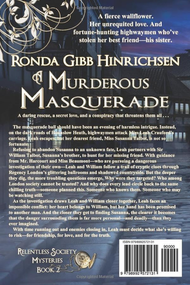 A Murderous Masquerade: A Regency Cozy Mystery Romance (Relentless Society Mysteries Book 2)